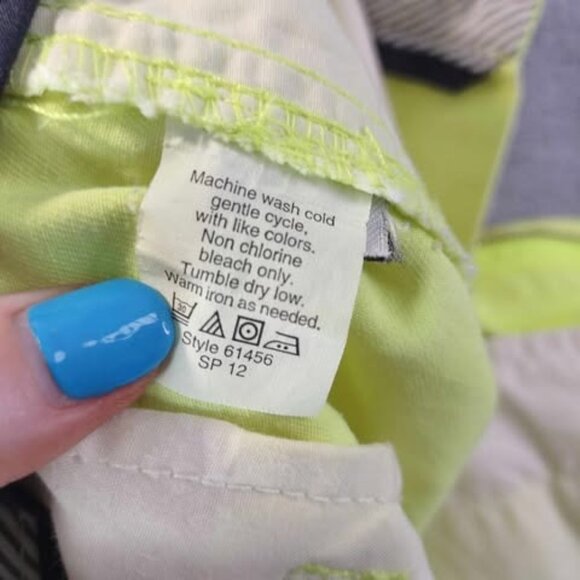J.Crew Neon Yellow Size 00 Chino Broken-In shorts for women 100% Cotton Y2K Girl - Picture 5 of 9